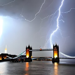 tower bridge at night