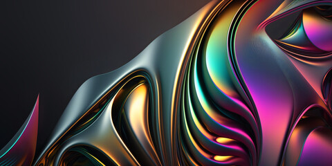 modern multicolor background, abstract wave structure, generative ai
