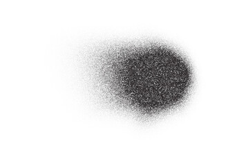 Grainy noise circle, black dots grainy halftone stain spot, vector dotwork gradient. Abstract grain noise circle with black grain particles or stipple texture effect, pointillism background - 573704259