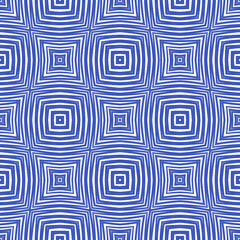 Exotic seamless pattern. Indigo symmetrical