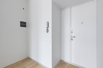 Empty gray room ready for people to move in