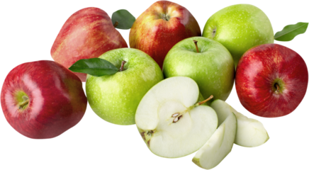 Red and green apples