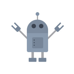 Isolated colored robot toy icon Vector