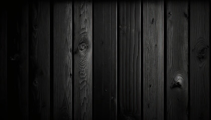 Fototapeta premium Background black wood texture created with generative AI