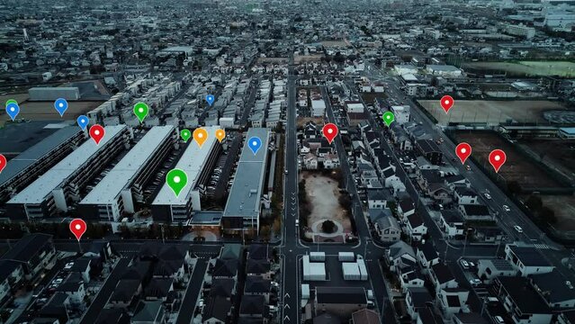 都市と位置情報　空撮