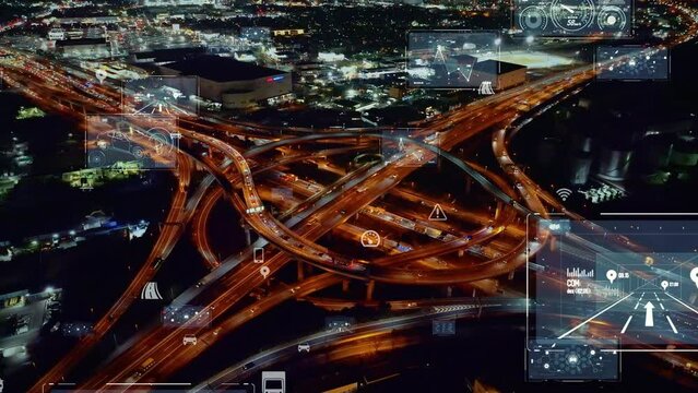 交通とテクノロジー　空撮