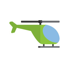 Isolated colored helicopter toy icon Vector
