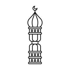 mosque tower linear style