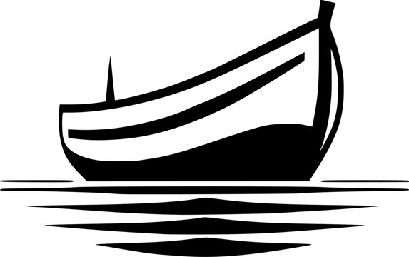 recommend clip art: Boat - High Quality Vector Logo - Vector illustration ideal for T-shirt graphic