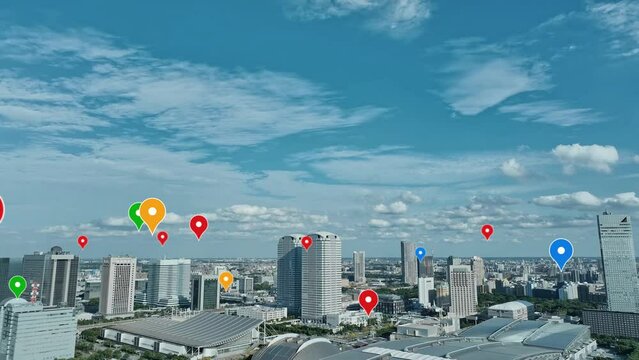 都市と位置情報　空撮