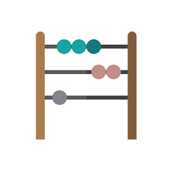 Isolated colored abacus toy icon Vector