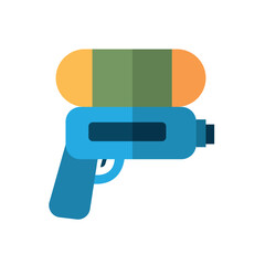 Isolated colored water gun toy icon Vector