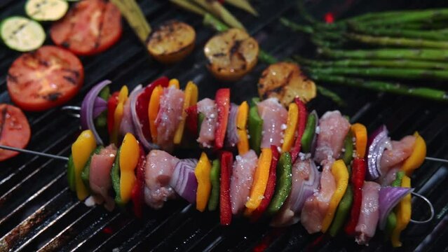Gilled Vegetables alambre kebab