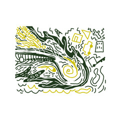Vector GDN doodle art