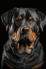 Obraz premium portrait of a rottweiler, Generative AI