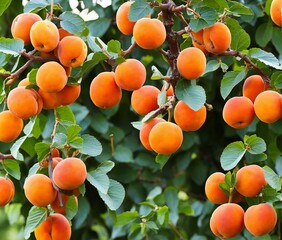 apricots on a branch