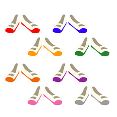 色々な色の上靴イラストセット