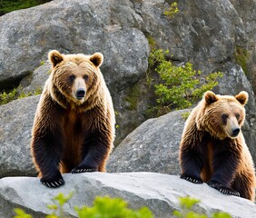 Obraz premium brown bear in the forest
