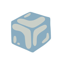 ice cube doodle illustration isolated on white  background