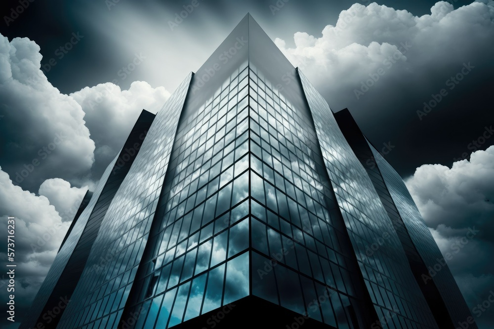 Poster building for business to the clouds. generative ai
