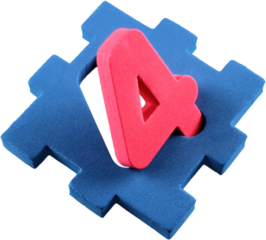 Foam number 4 - childhood education toy
