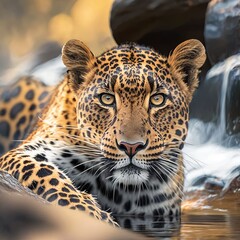 Fototapeta na wymiar leopard, wildlife, predator, cat, animal