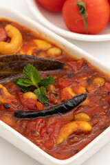 Traditional Sweet And Spicy Tomato Chutney Also Called Tamatar Ki Khatti Meethi Chatni Or Chutney Bhoger Prasadam Prepared From Fresh Tomatoes, Dry Fruits viz Kaju, Kismis And Spiced With Garam Masala