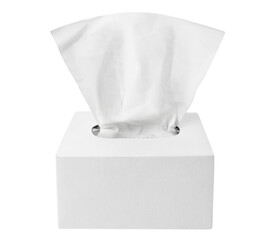 White tissue box cut out