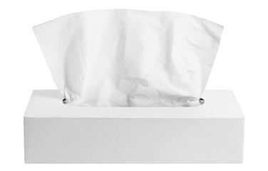 White tissue box cut out