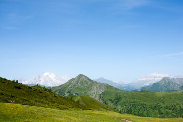 Fototapeta premium Mountain range landscape. Giau pass area, dolomites