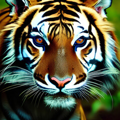 Fototapeta premium portrait of a tiger, created by AI