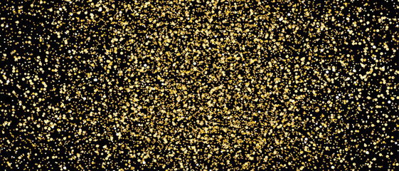 Gold glitter background, vector. Golden glitter background for greeting card, cover, wallpaper and banner. Backdrop for brochure, vip flyer and party leaflet. Abstract concept, vector illustration