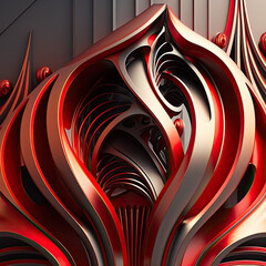 red and black abstract art made with generative ai