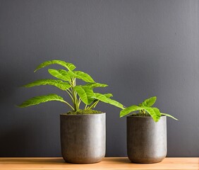 green plant in pot on wooden table