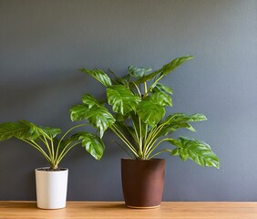 green plant in pot on wooden table