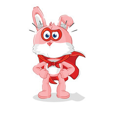 pink bunny heroes vector. cartoon character