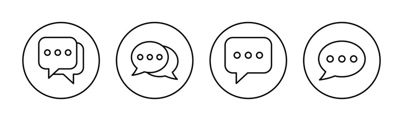 Chat icon vector for web and mobile app. speech bubble sign and symbol. comment icon. message