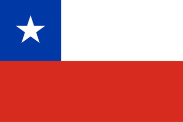 Chile flag wave isolated on png or transparent background - obrazy, fototapety, plakaty