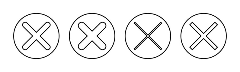 Obraz premium Close icon vector for web and mobile app. Delete sign and symbol. cross sign