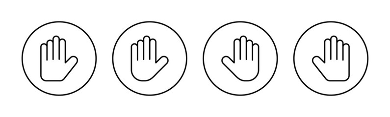 Hand icon vector for web and mobile app. hand sign and symbol. hand gesture