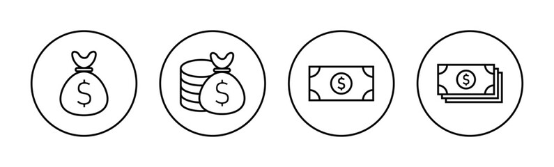 Money icon vector for web and mobile app. Money sign and symbol