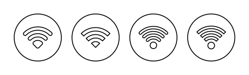 Wifi icon vector for web and mobile app. signal sign and symbol. Wireless  icon