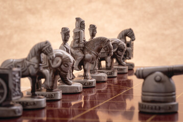 Chinese chess silver player pieces