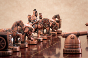 Chinese chess bronze player pieces