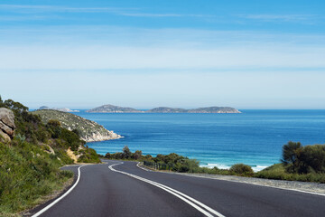 coastline road to the sea