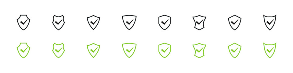 Shield icon. Vector illustration on a white background.