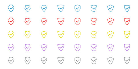 Shield icon. Vector illustration on a white background.