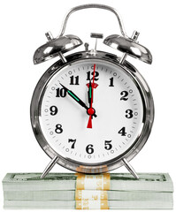 Alarm Clock And Money - Isolated