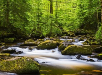 Obraz premium beautiful waterfall in the forest