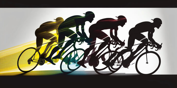 Cyclists in Silloette 